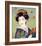 Japanese Geisha in Fall Leaves-null-Framed Giclee Print