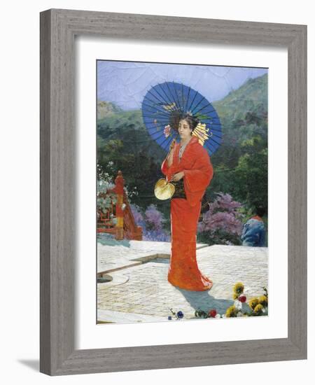 Japanese Girl, 1888-Gustav Nacciarone-Framed Giclee Print