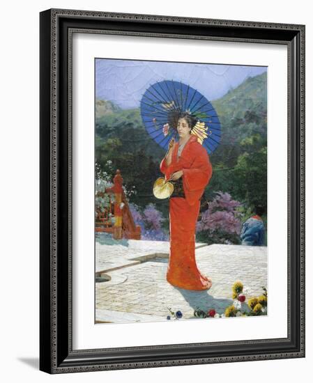 Japanese Girl, 1888-Gustav Nacciarone-Framed Giclee Print