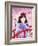 Japanese Girl Bird 2-MAKIKO-Framed Giclee Print