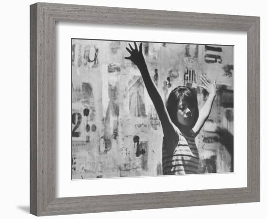 Japanese Girl Member of a Hippie Group-Michael Rougier-Framed Photographic Print