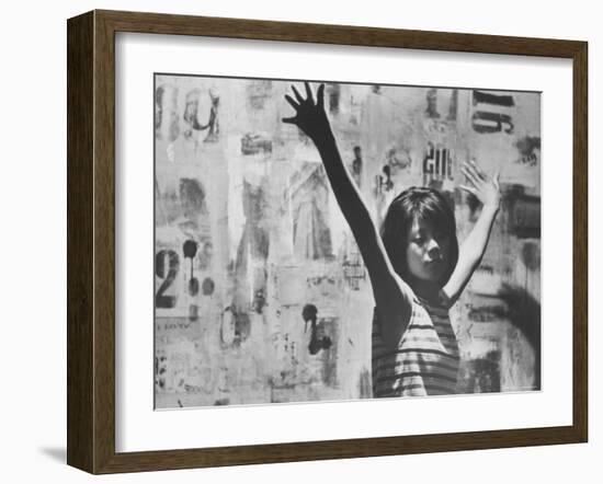 Japanese Girl Member of a Hippie Group-Michael Rougier-Framed Photographic Print