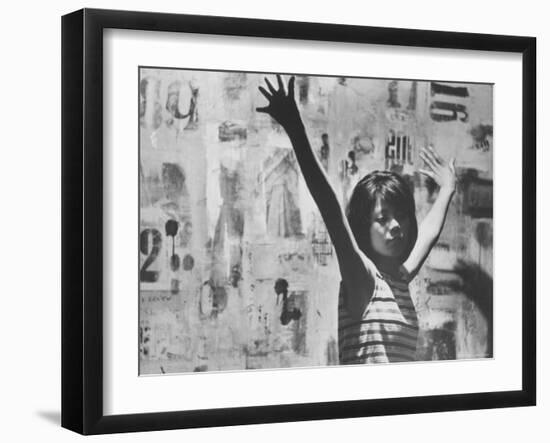 Japanese Girl Member of a Hippie Group-Michael Rougier-Framed Photographic Print