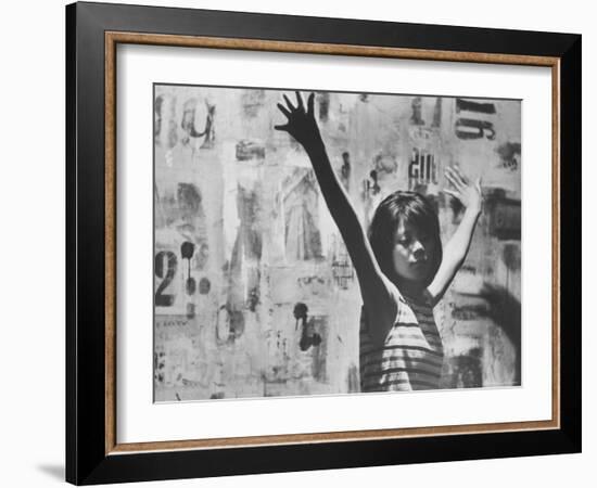 Japanese Girl Member of a Hippie Group-Michael Rougier-Framed Photographic Print