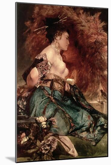 Japanese Girl-Hans Makart-Mounted Giclee Print