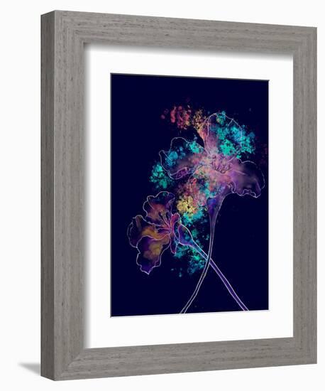 Japanese Hanabi Flowers-Stella Chang-Framed Art Print