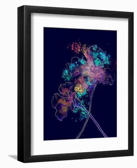 Japanese Hanabi Flowers-Stella Chang-Framed Art Print