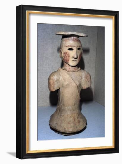 Japanese Haniwa figure of Shamaness Tomb-figure, 5th-6th century-Unknown-Framed Giclee Print