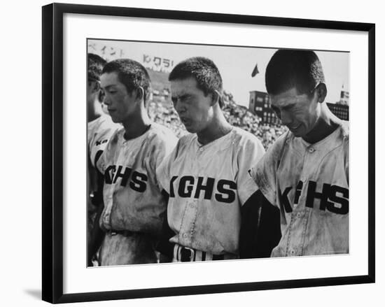 Japanese High School Baseball Players After Their Team Lost-Larry Burrows-Framed Photographic Print