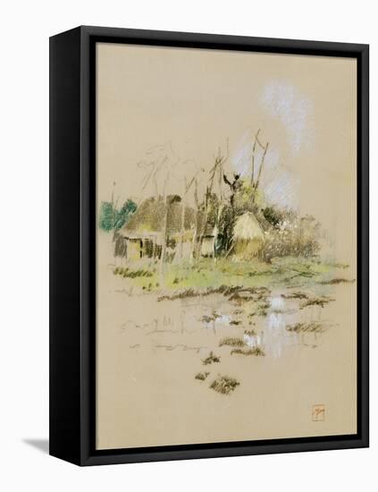 Japanese Huts, C.1891-Robert Frederick Blum-Framed Premier Image Canvas