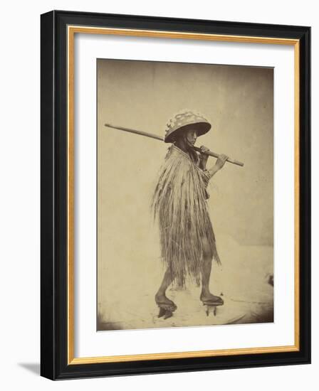 Japanese in Mackintosh, c.1865-Felice Beato-Framed Photographic Print