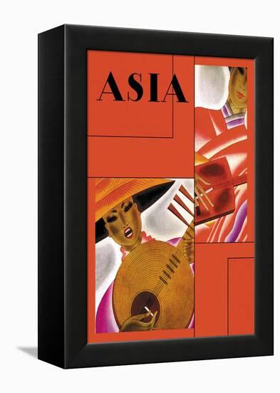 Japanese Instrument Player-Frank Mcintosh-Framed Stretched Canvas