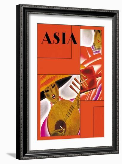 Japanese Instrument Player-Frank Mcintosh-Framed Art Print