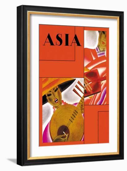 Japanese Instrument Player-Frank Mcintosh-Framed Art Print