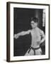 Japanese Karate Student Demonstrating Punch-null-Framed Photographic Print