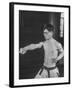 Japanese Karate Student Demonstrating Punch-null-Framed Photographic Print