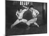 Japanese Karate Students Demonstrating Fighting-null-Mounted Photographic Print