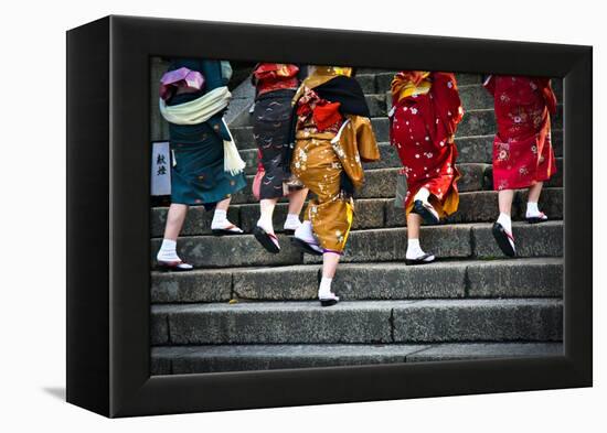 Japanese Ladies in Traditional Dress-Neale Cousland-Framed Premier Image Canvas