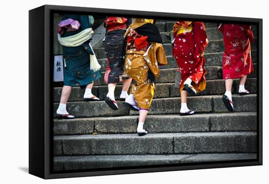 Japanese Ladies in Traditional Dress-Neale Cousland-Framed Premier Image Canvas