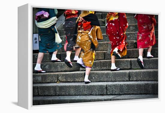 Japanese Ladies in Traditional Dress-Neale Cousland-Framed Premier Image Canvas