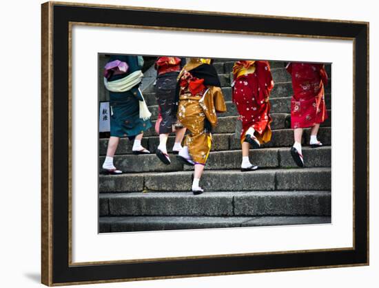 Japanese Ladies in Traditional Dress-Neale Cousland-Framed Photographic Print