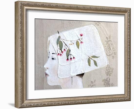 Japanese Lady with Bonnet, 2015-Susan Adams-Framed Giclee Print