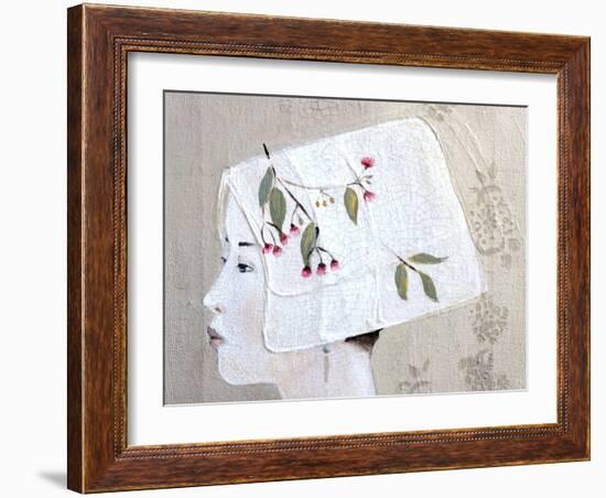 Japanese Lady with Bonnet, 2015-Susan Adams-Framed Giclee Print