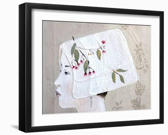 Japanese Lady with Bonnet, 2015-Susan Adams-Framed Giclee Print