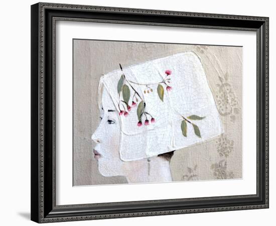 Japanese Lady with Bonnet, 2015-Susan Adams-Framed Giclee Print