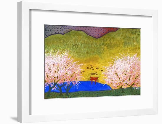 Japanese Lake-John Newcomb-Framed Giclee Print