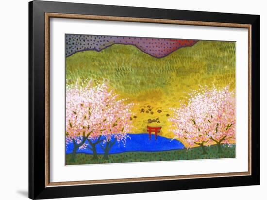 Japanese Lake-John Newcomb-Framed Giclee Print