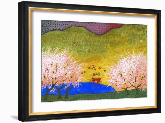 Japanese Lake-John Newcomb-Framed Giclee Print