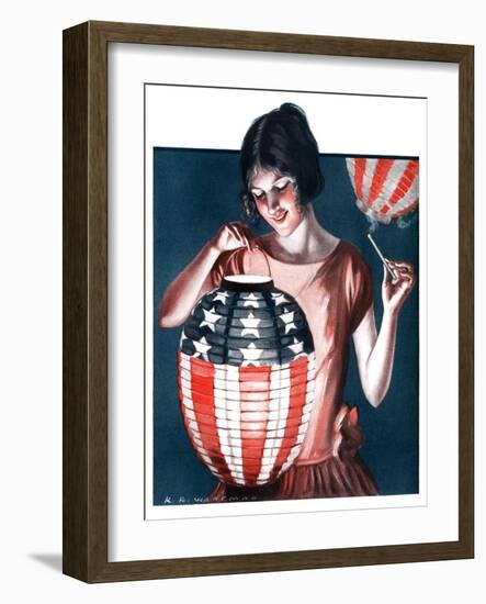 "Japanese Lantern,"June 28, 1924-Katherine R. Wireman-Framed Giclee Print