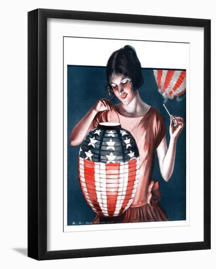 "Japanese Lantern,"June 28, 1924-Katherine R. Wireman-Framed Giclee Print