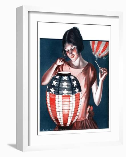 "Japanese Lantern,"June 28, 1924-Katherine R. Wireman-Framed Giclee Print