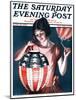 "Japanese Lantern," Saturday Evening Post Cover, June 28, 1924-Katherine R. Wireman-Mounted Giclee Print