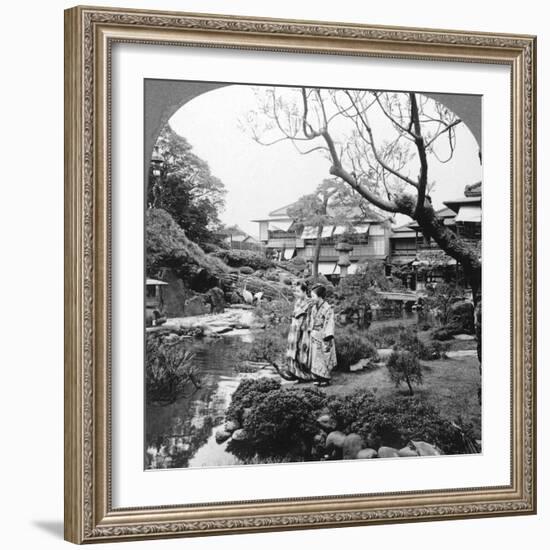 Japanese Maids in a Garden, 1904-BL Singley-Framed Photographic Print