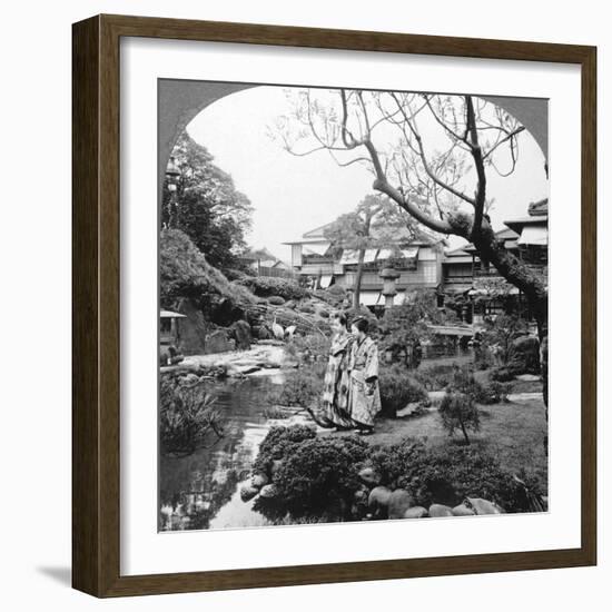 Japanese Maids in a Garden, 1904-BL Singley-Framed Photographic Print