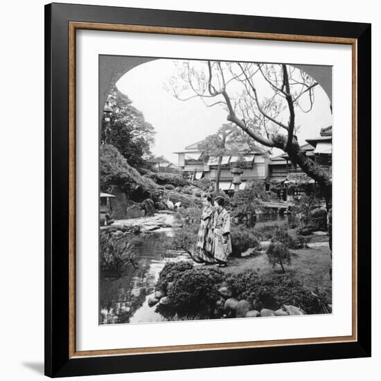 Japanese Maids in a Garden, 1904-BL Singley-Framed Photographic Print