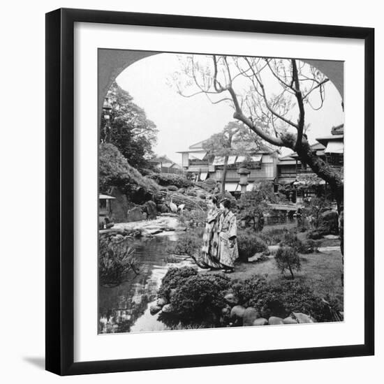 Japanese Maids in a Garden, 1904-BL Singley-Framed Photographic Print