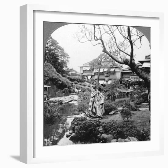 Japanese Maids in a Garden, 1904-BL Singley-Framed Photographic Print