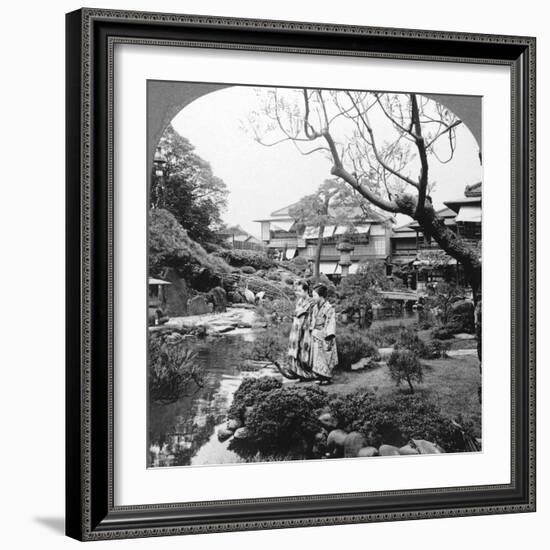 Japanese Maids in a Garden, 1904-BL Singley-Framed Photographic Print