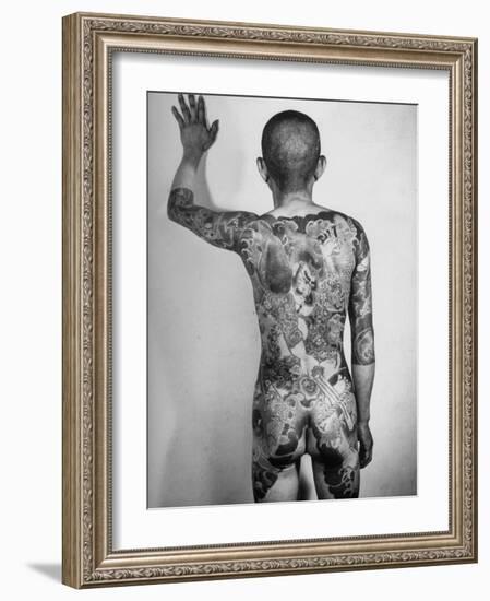 Japanese Man with Tattoos-Alfred Eisenstaedt-Framed Photographic Print