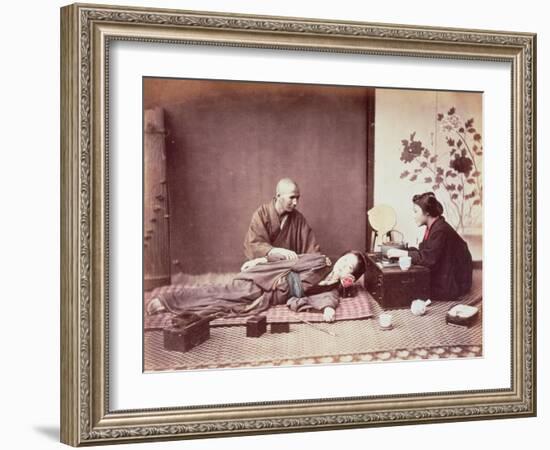 Japanese Masseur, c.1890-Felice Beato-Framed Giclee Print