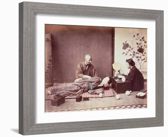 Japanese Masseur, c.1890-Felice Beato-Framed Giclee Print