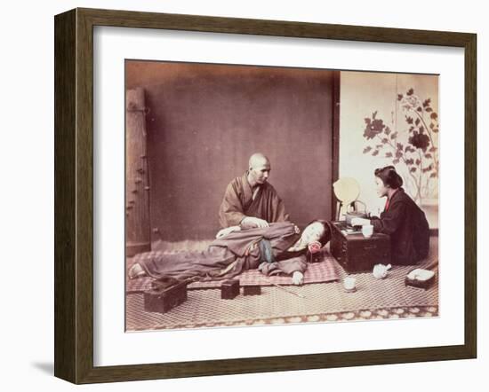 Japanese Masseur, c.1890-Felice Beato-Framed Giclee Print