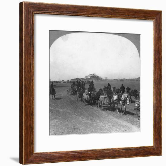 Japanese Military Transportation Train, Manchuria, 1906-null-Framed Giclee Print