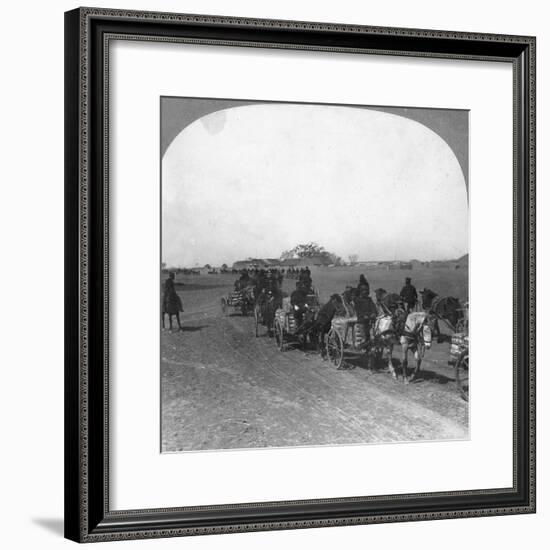 Japanese Military Transportation Train, Manchuria, 1906-null-Framed Giclee Print