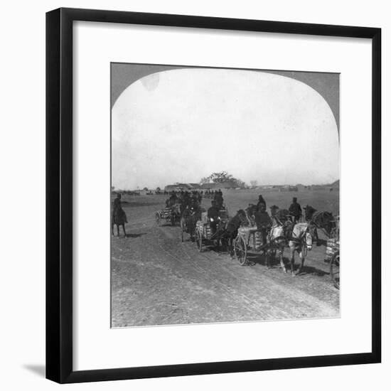 Japanese Military Transportation Train, Manchuria, 1906-null-Framed Giclee Print