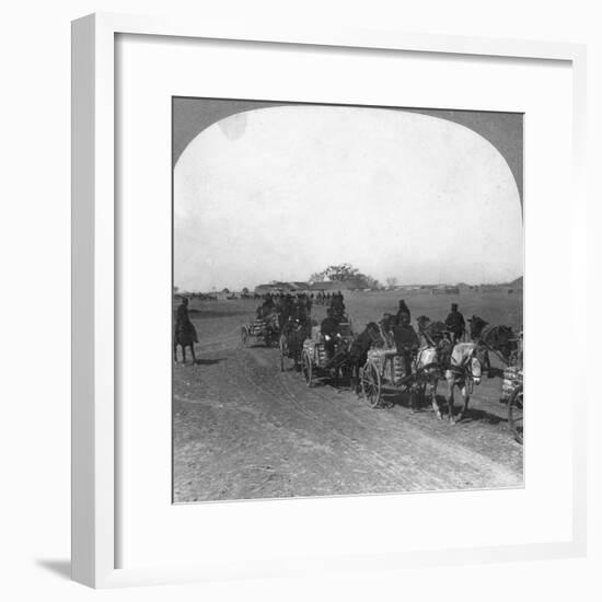 Japanese Military Transportation Train, Manchuria, 1906-null-Framed Giclee Print